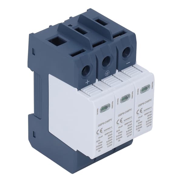 Överspänningsskydd 40KA 3P SPD Solcellsskydd DIN-skenmontering DC 1000V