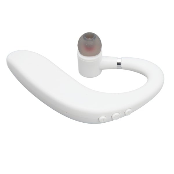 Bluetooth Headset Trådløst enkelt ørestykke Ultra Low Latency Håndfri øretelefon med USB-opladningskabel til kørsel Løb Office White