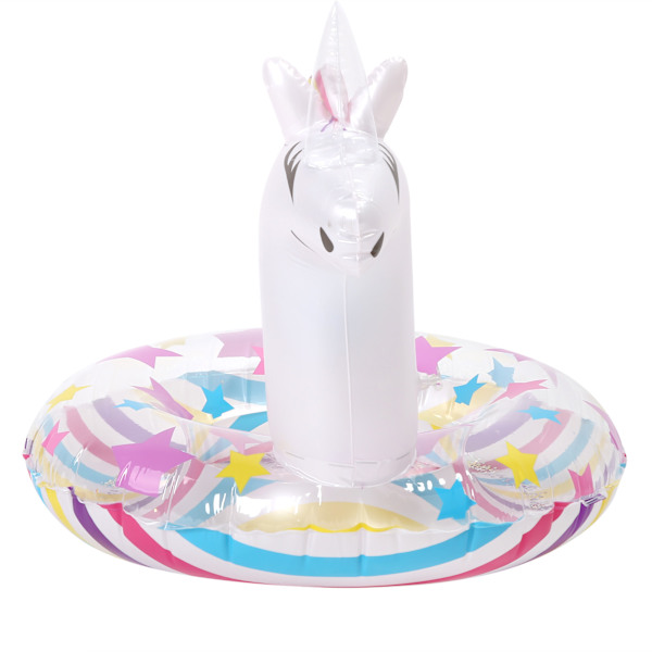 Børn til Unicorn Oppustelig Svømmering Glitter Pool PVC Float Tube Stjernemønster