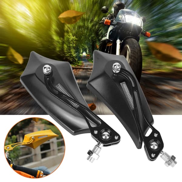 Et par universelle motorcykel modificerede tilbehør bakspejl (sort)