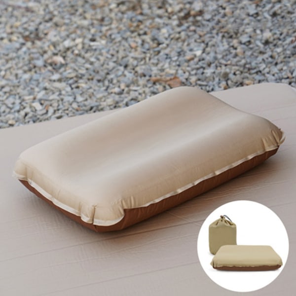 Oppblåsbar campingpute bærbar ultralett 3D teltpute Komfortabel oppblåsingspute for utendørs fotturer Ryggsekktur