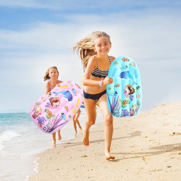 Sommer udendørs oppusteligt surfbræt med håndtag Bærbart flydende bræt til børn ved strandsurfing, svømning