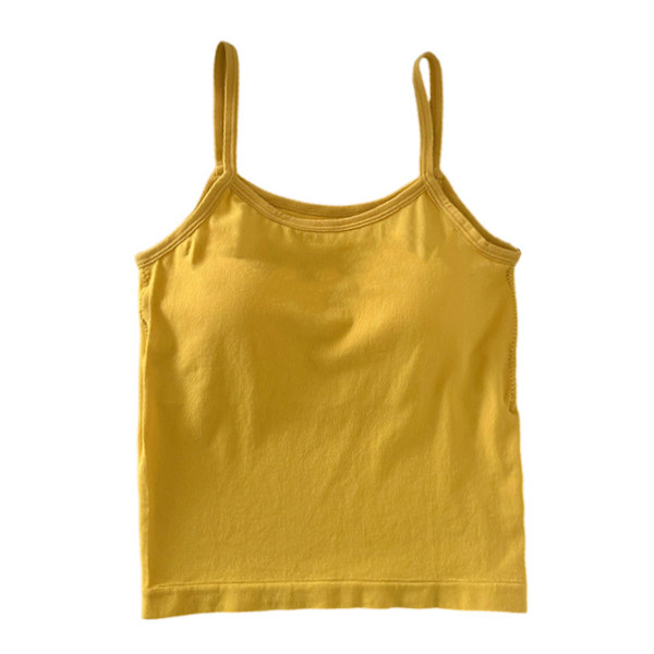 Naisten Tank Top Tyylissä Spaghettihihnallinen Slim Fit Pehmeä Kevyt Hengittävä Hihaton Camisole Juhliin Ulkoiluun Keltainen Vapaa Koko 40kg-70kg