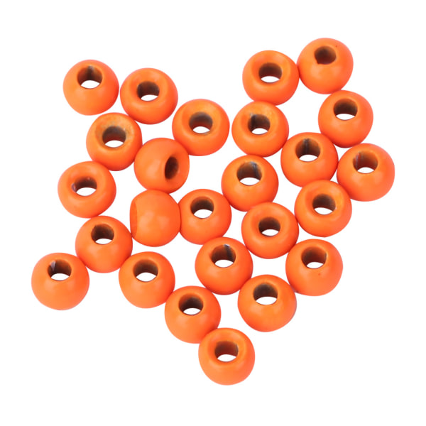 25 st flugbindande volframlegeringspärlor Runt nymfhuvud Ball fiskeredskap Orange (3,8 mm)