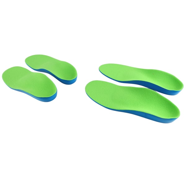 2 paria ortoottisen pehmusteen kaaren tukikenkäpohjalliset PU-vaahtoavat kengänpohjalliset miesten naisille 24 cm 38 koko Sininen vihreä