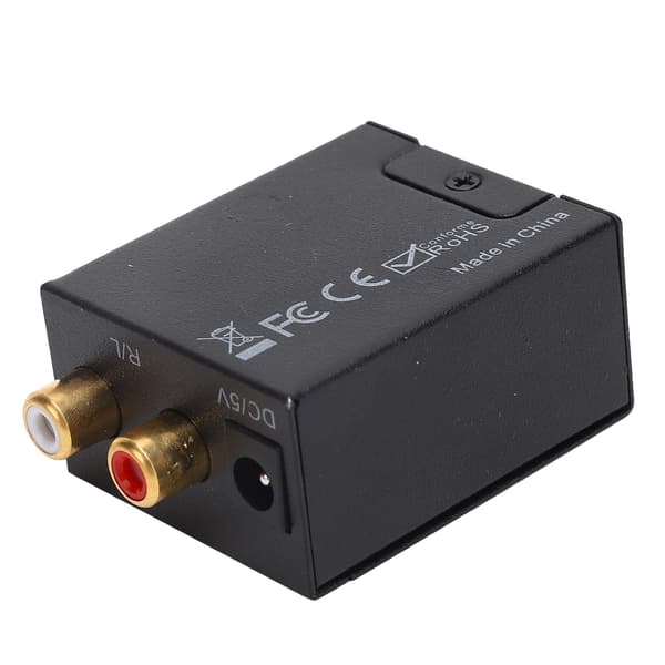 Digital til Analog Audio Konverter USB Svart Aluminium Legering Adapter DC 5V 1A