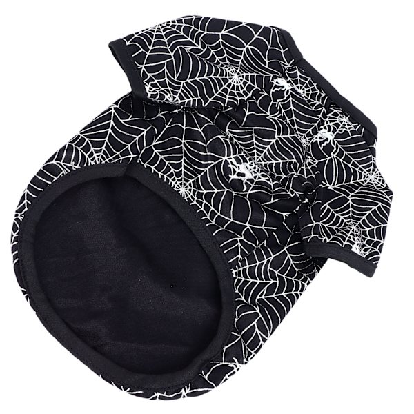 Halloween Kostume til kæledyr - Sjov edderkoppespind-print - Åndbar og behagelig polyester-trøje til hunde og katte