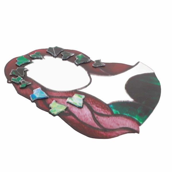 Glass Poison Ivy Mirror Glass Dekorativt Speil for Entre Soverom Bad