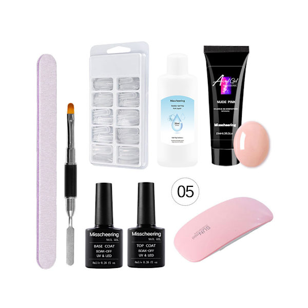15 ml nagelförlängningslimset nagelform dubbelhårig borste nagelkristallförlängningslimset kristalllimset A5