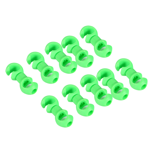 10st Cykelcykel S Clips Clamp Bromskabel Växelhusguider (grön)