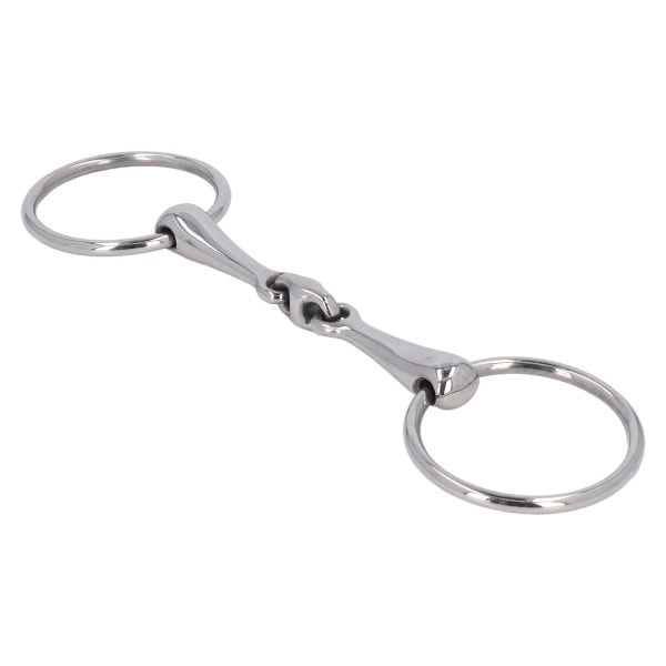Heste Snaffle Rustfritt Stål Fleksibel Leddet Slitasje Rustfritt O-Ring Heste Munnbitt for Hesteveddeløp