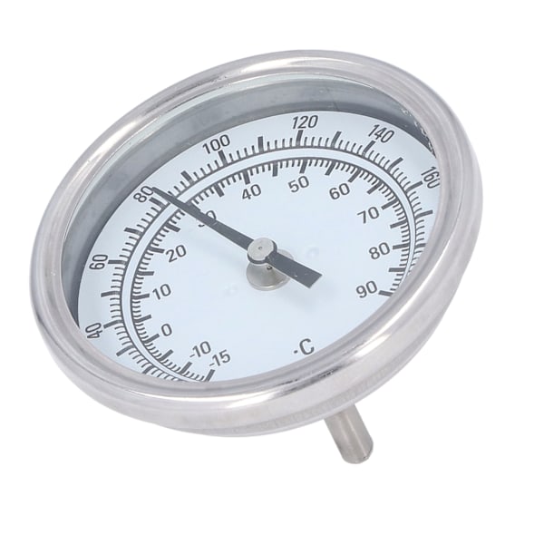Bimetallisk termometer G1/2 304 rustfrit stål ‑15°C til 90°C 83mm diameter grilltermometer med høj nøjagtighed