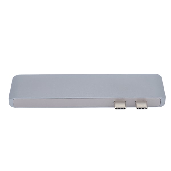 Dockningsstation 10Gbps 5Gbps USB3.0-gränssnitt Minneskortläsare Lättviktig Portabel Typ C Hub för MacBook Grå