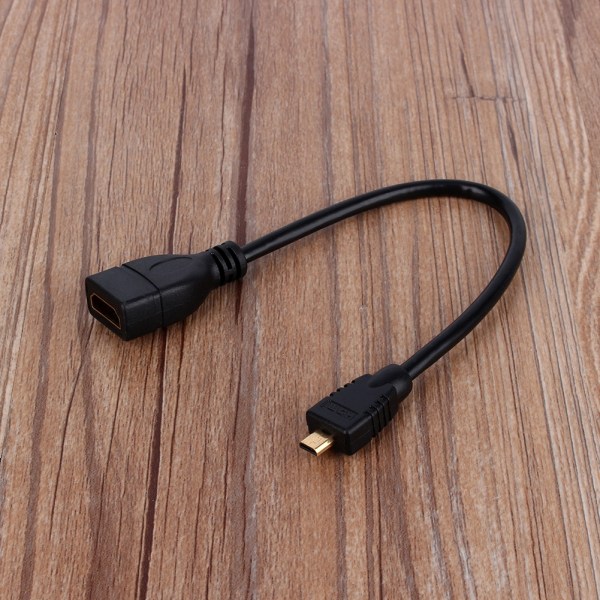 Micro HDMI Hanne til HDMI Hunne Converter Adapter Forlengelseskabel Ledningsledning 1080P