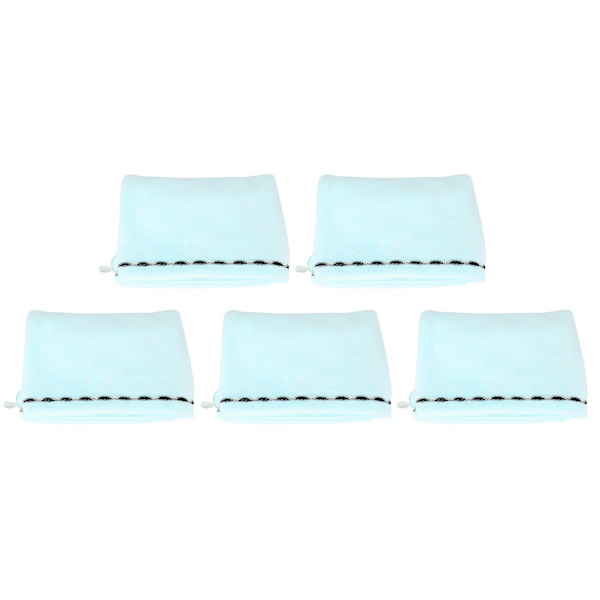 5 st hårtorkningsmössa turban absorberande handduk wrap badtillbehör för hemresorBlå