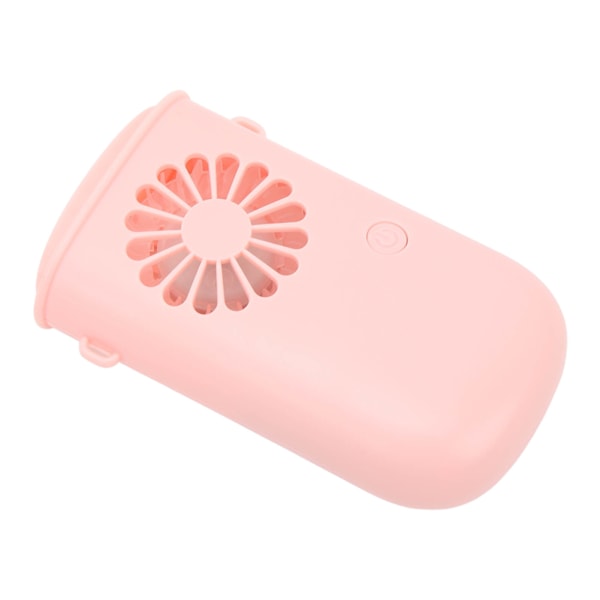 Hängande Halsfläkt Portabel 3 Hastigheter Uppladdningsbar 800mAh Mini Halsbandsfläkt för Kontor Camping Vandring Rosa