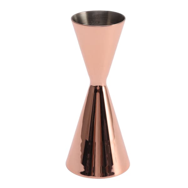 Cocktail Double Jigger Rostfritt Stål Innovativ Vimmätkopp Bartending Mätjigger 1/2oz Kopparplätering