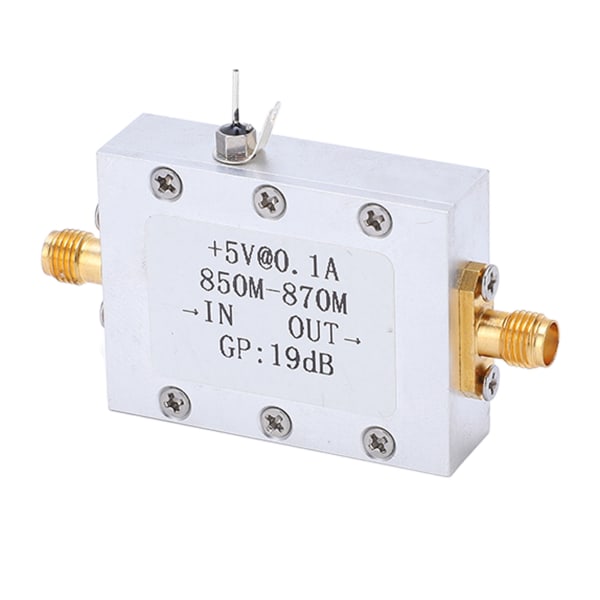 RF-förstärkare LNA med lågt brus 850‑870MHz 19dB förstärkning SMA K-gränssnitt aluminiumhölje