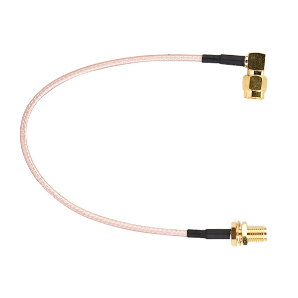 SMA koaksiaalinen RF-kaapeli SMA naaras oikeaan kulmaan SMA uros RF-hyppykaapeli 20cm