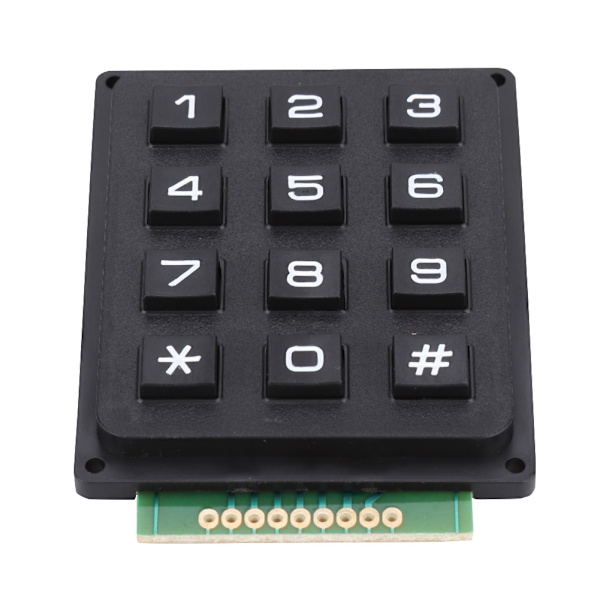 Tangentbordsmoduler med 12 knappar 3x4 tryckknappar extern knappsats för MCU