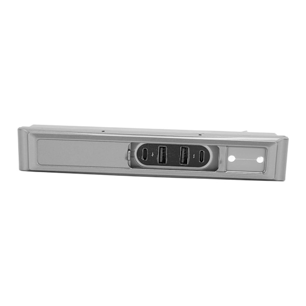 Dockningsstation Multifunktionell 27W Snabbladdning Stark Säkerhet 4 Portar Snygg USB LED Hub Ersättning för Tesla Model Y 3