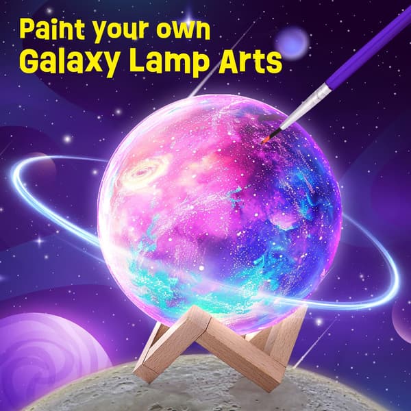 Mal ditt eget månelampe-sett, 3D nattlampe kunsthåndverk for barn 8-12 år, gave til måneelskere gutter jenter 3-12+ Moon