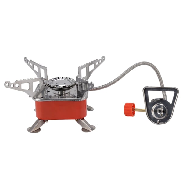 Mini Camping Komfur Foldbar Orange Sølv Bærbar Camping Komfur til Udendørs Grillfester Picnic Rejser Vandreture