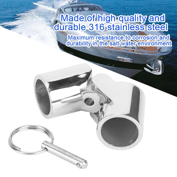 Marine Rustfrit Stål Foldbar Drejelig Koblingsrør Rørforbindelse med Tip Bådtilbehør 25mm/0.98in