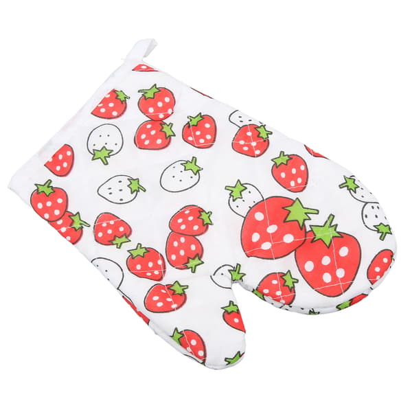Ugnshandskar Polyester Bomull Material Tryckt Mönster Snördesign Matlagning Mikrovågsvantar för Kök