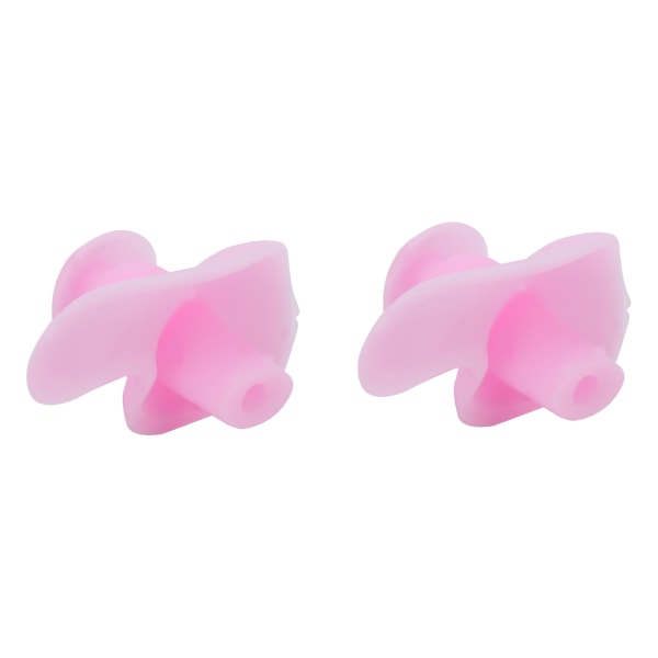 1 par Svømmeørepropper Blød Silica Gel Vandtæt Støvtæt Vandsport Svømmeørepropper (Pink in Bulk)