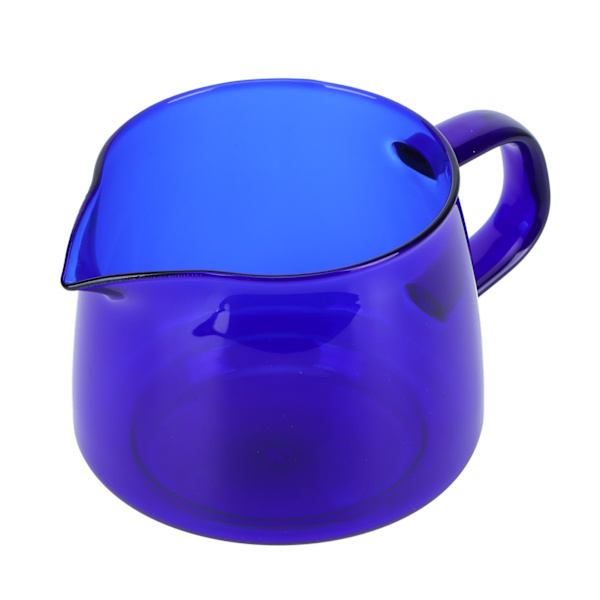 300 ml kaffekopp i högt borosilikatglas, delningsbar mugg, dryckesredskap, kaffeaccessoarer, blå