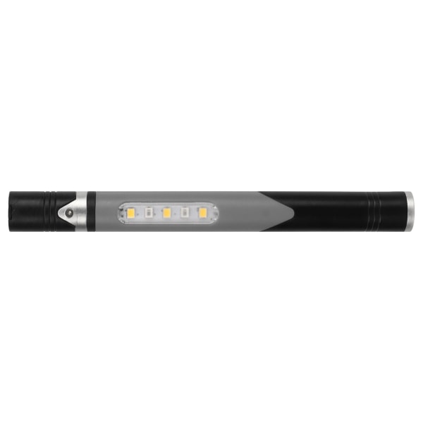 LED-kynälamppu 3 valonlähde 4 valonlähde USB -lataus IPX4 vedenpitävä kannettava kynälamppu kynäpidikkeellä lääkärin hoitajalle harmaa