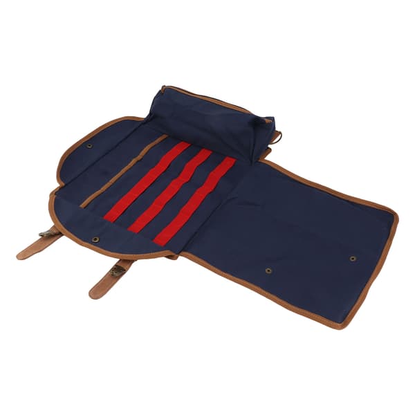 Bartender Bag Multifunksjonell Bærbar Stor Kapasitet Canvas Reise Bartender Kit Bag med Stropp for Utendørs Blå