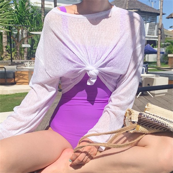 Naisten yksiosainen uimapuku naisten selkänojaton bikinibody uimiseen Hot Spring Beach Purple XL