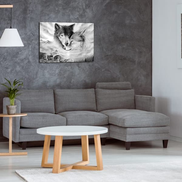 Oinramad Djur Varg Canvas Målning Hem Vardagsrum Sovrum Restaurang Väggdekor