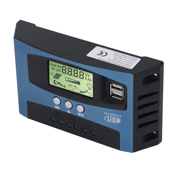 Solar Charge Controller MPPT Tracking Opladning Digitalt Display i Realtid Solar PV Charge Controller 12V 24V 90A