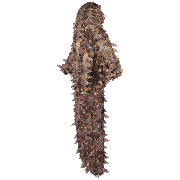 Brown Wild Camouflage Ghillie Suit 3D Leaf Jakker og bukser Sett Klær for jakt