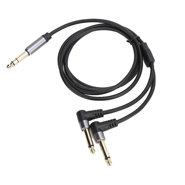 1,5 m 4,9 ft 6,35 mm Stereo til Mono Adapterkabel Han til Han Audio Splitter