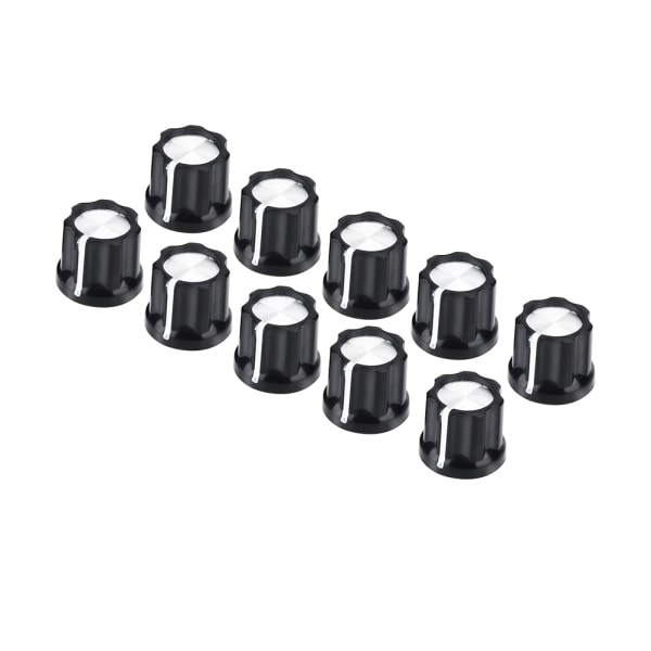 10 stk slitesterkt potensiometer Volumtoneknapper Caps for D-formet elektrisk gitarbass