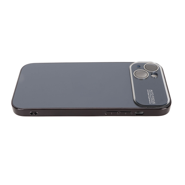 Elektropläterat phone case Stort fönsterobjektiv Kameraskydd Stötsäkert case Anti Scratch Svart för IPhone 14 Plus