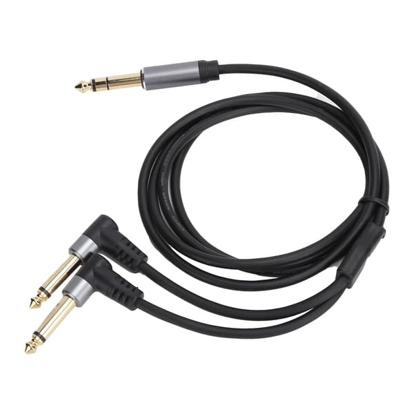 1,5 m 4,9 ft 6,35 mm Stereo til Mono Adapterkabel Han til Han Audio Splitter