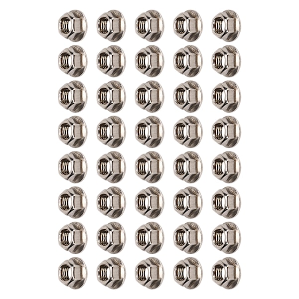 40 stk. M10x1.25mm Hexagonflansmøtrikker Rustfrit Stål Rustbestandig Fin Flansmøtrikkesæt