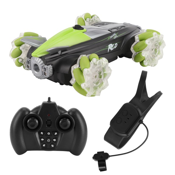360° rotasjon oppladbar RC-bil 2,4G elektrisk spraydriftbil med dobbel fjernkontroll
