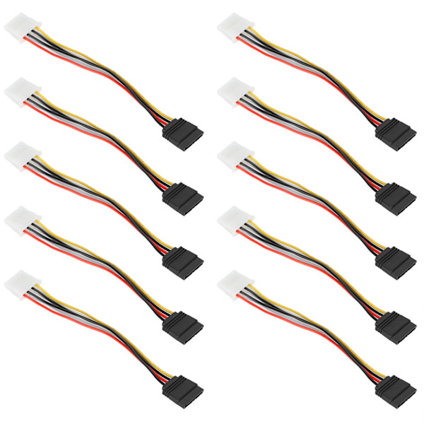 10 kpl SATA-kaapeleita iso 4-15-pinninen IDESATA - power power tuottamiseen