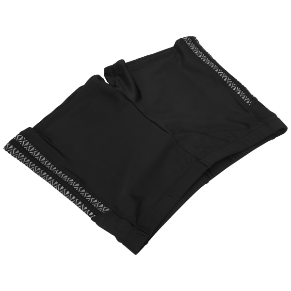 Badeshorts Polyester åndbart badebadetøj Strandbløde shorts til mænd BlackXXL