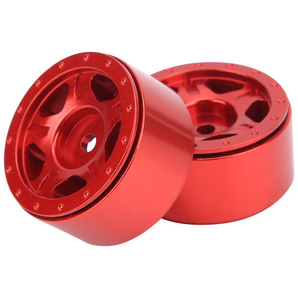 2 stk RC aluminiumslegering hjulnav for Axial SCX24 90081 1/24 RC biloppgraderingsdeler Rød