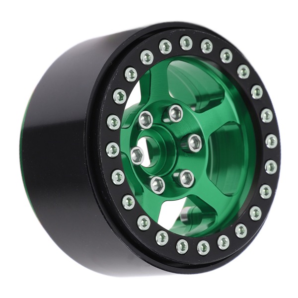 1.9 Tuuman Beadlock Vanteet Alumiiniseos 5 Reikä Hopea Vanteet Tahraamattomat Lukitusrenkaat RC-Vanteet Pyörän Navat Fluoresoiva Vihreä
