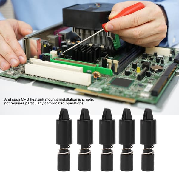 100 stk. CPU kølepladebeslag Vandkølesystem Computertilbehør Nylon Sort 22MM til Intel