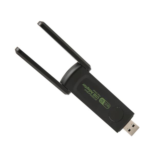 Trådlös nätverkskortadapter 1300Mbps 2.4G 5G Dual Band Dubbelantenn USB3.0 WiFi Adapter för PC