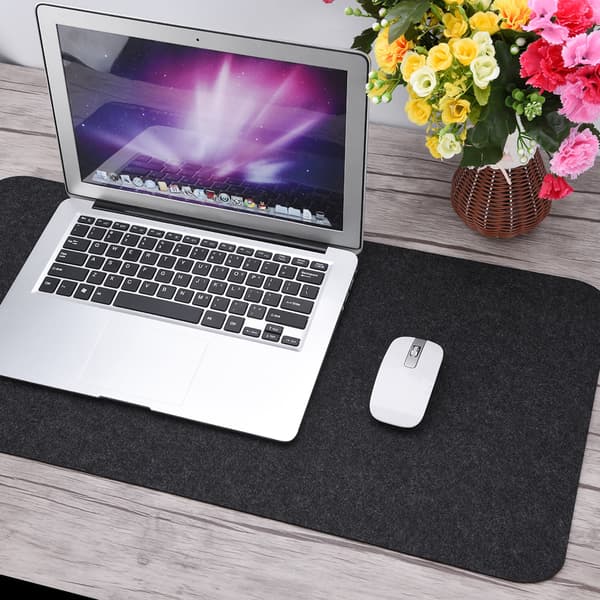 68x33cm Polyester Bord Musemåtte Kontor Skrivebord Laptop Måtte Anti Statisk Computer PC Pads Mørkegrå